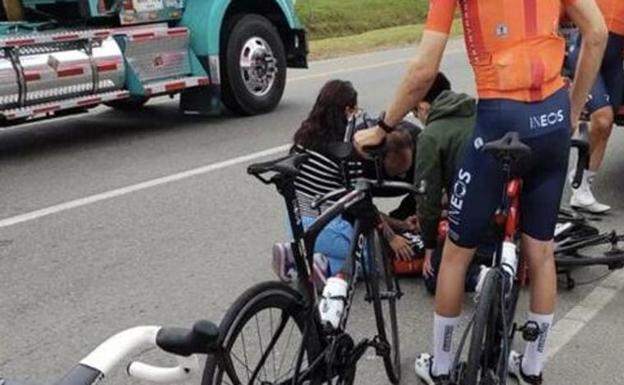 Las imágenes en vídeo del accidente de Egan Bernal en Colombia