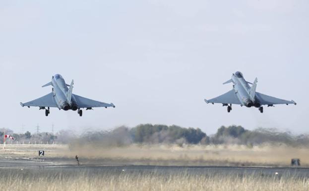 España envía cuatro Eurofighter a Bulgaria en misión de vigilancia de la OTAN