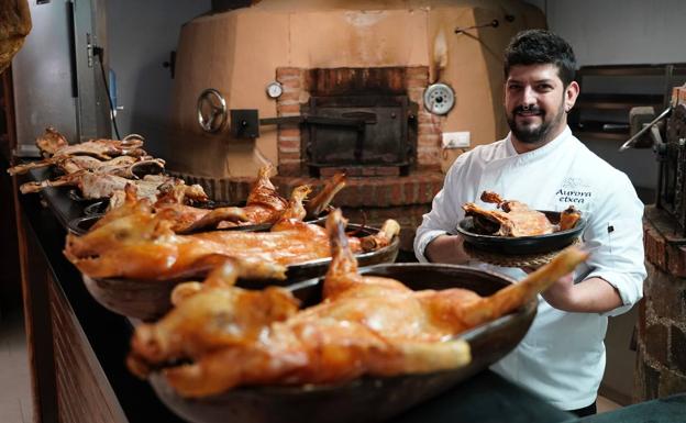 Cordero, chuleta y cochinillo en Aurora Etxea (Vitoria)