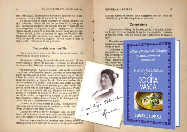 Vuelve el libro de recetas de María Mestayer, icono de la gastronomía bilbaína