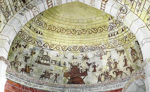 Alaiza quiere evitar que las valiosas pinturas de su iglesia se deterioren por las humedades