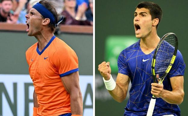 Nadal contra Alcaraz, el maestro se enfrenta al alumno en Indian Wells