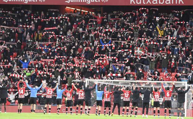 La plantilla del Athletic, la gran defensa del proyecto de grada de animación de Elizegi