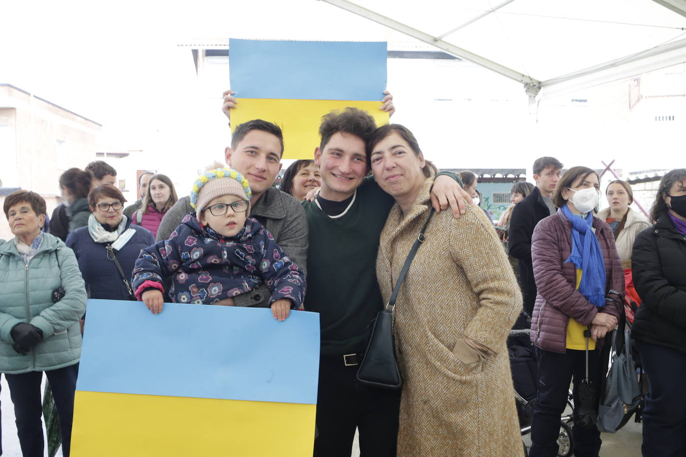 Marcha familiar en Berango en apoyo a Ucrania