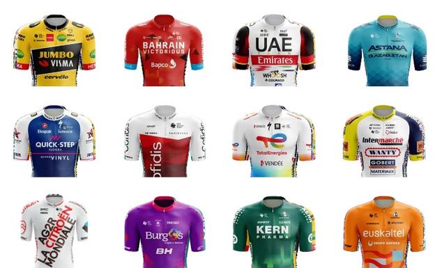 Estos son todos los equipos y corredores participantes en la Itzulia