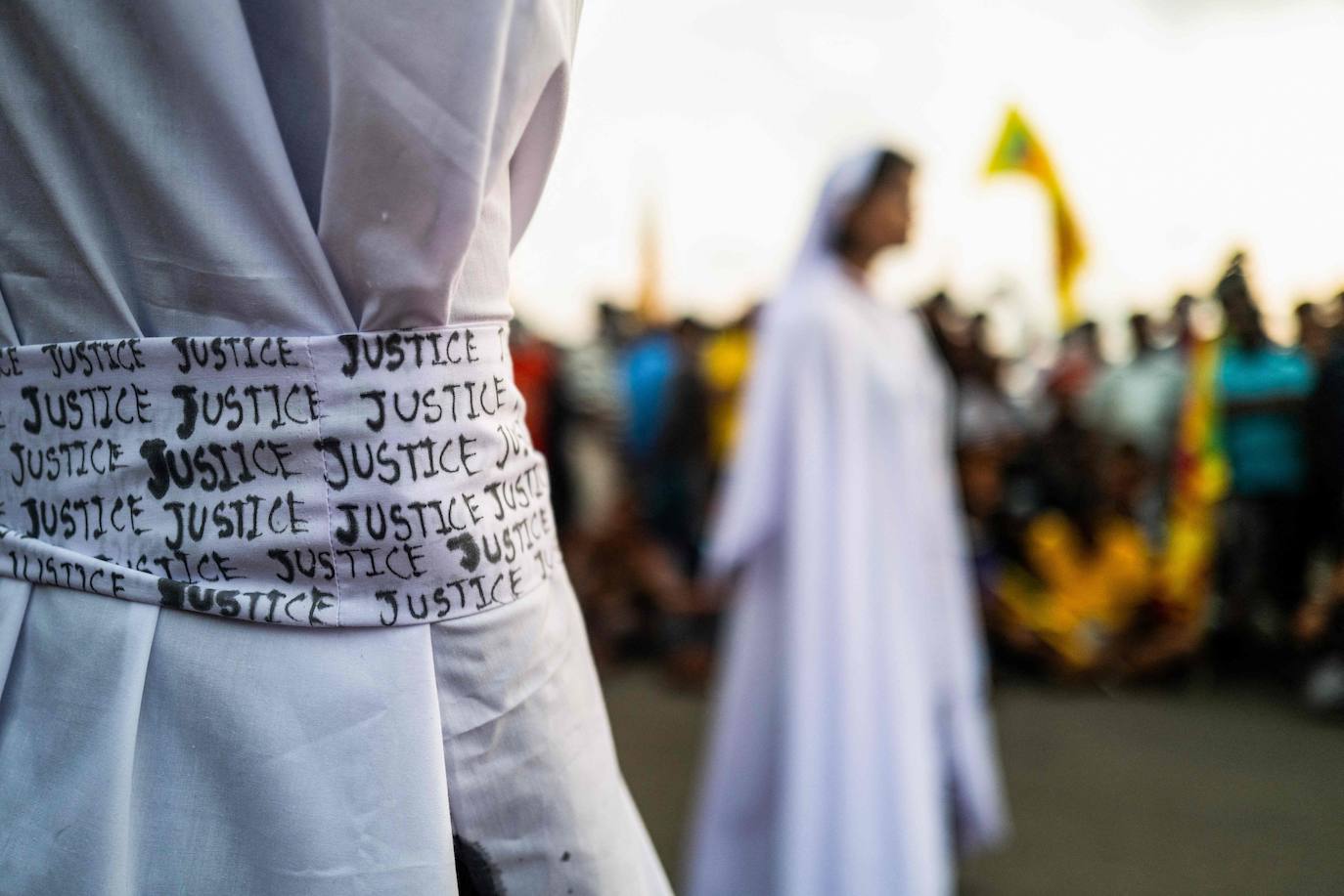 Protesta en Sri Lanka por los atentados de hace tres años