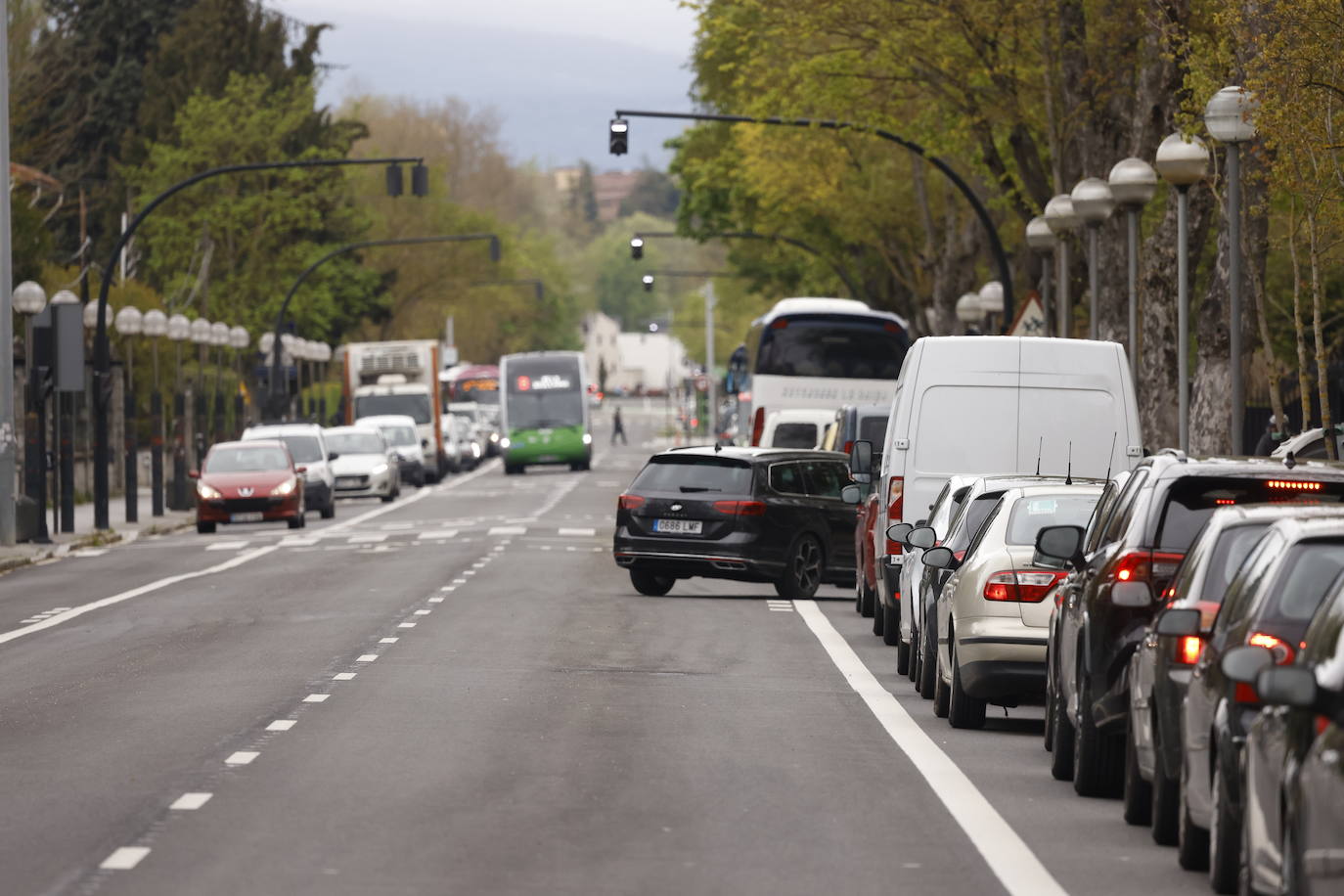 Atascos en el sur por las obras en Portal de Lasarte y Maite Zúñiga