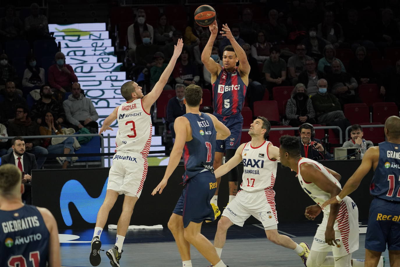 El uno a uno del Baskonia - Manresa: Baldwin, el mejor