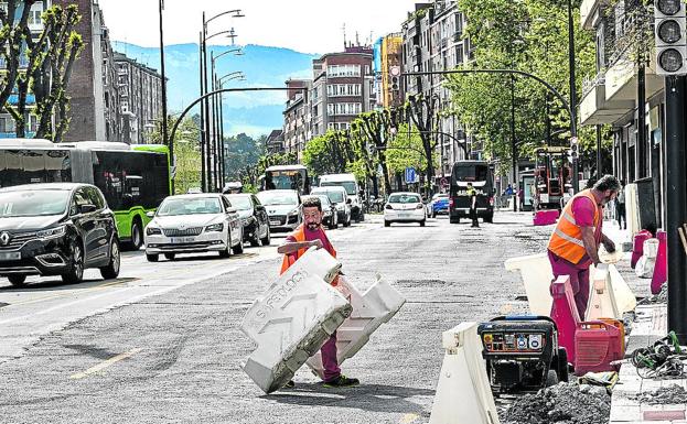 La reforma de la plaza San Pedro en Deusto se retrasa al menos dos meses