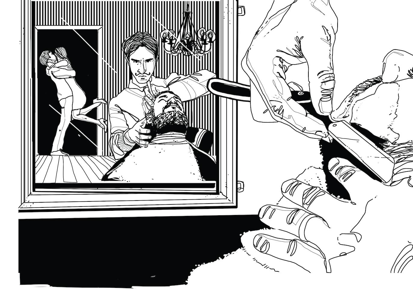 La huérfana, su novio y la navaja de barbero