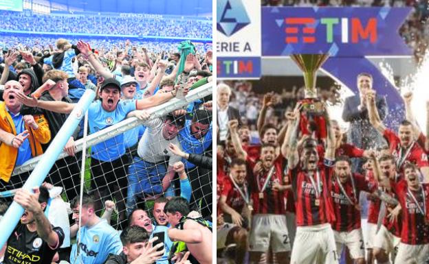 El City emula al Madrid para ser campeón y el Milan levanta el Scudetto 11 años después