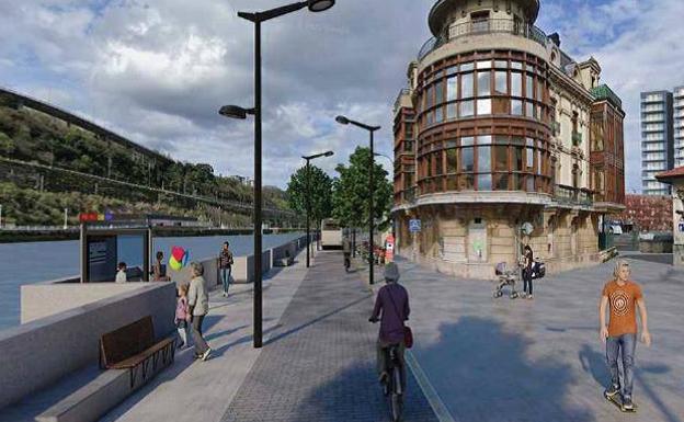 Bilbao licita por 1,6 millones la construcción del muro para prevenir inundaciones en Zorrozaurre