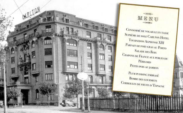 Parfait de foie-gras y lenguado en el primer menú del Carlton, a 25 pesetas por cabeza