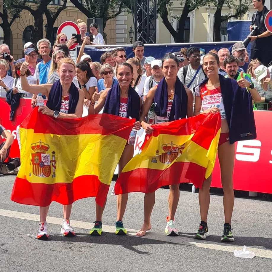 Elena Loyo, plata con España en el maratón del Europeo de Múnich