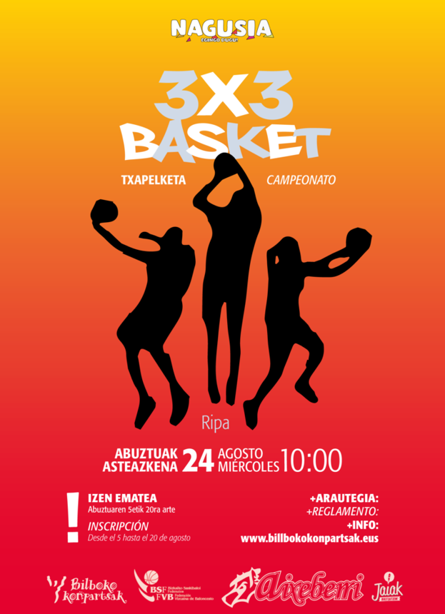 La comparsa AixeBerri celebrará un torneo de 3x3 de baloncesto este miércoles