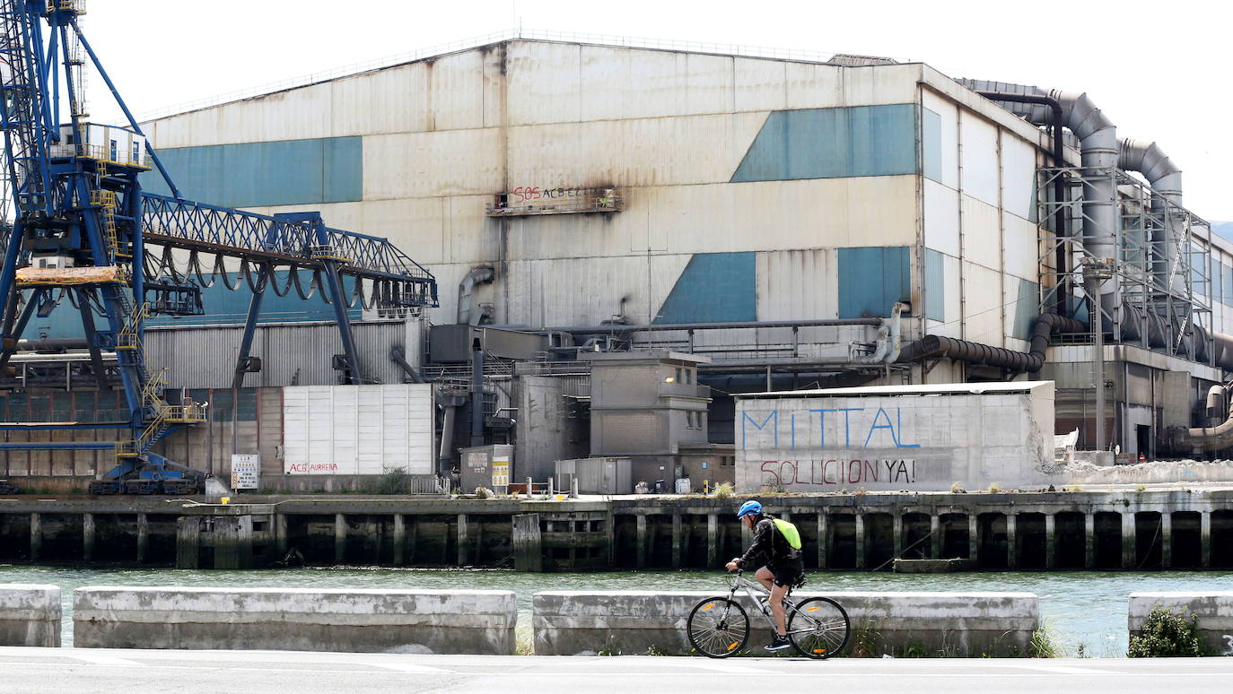 La caída del mercado mantiene parada la planta de Arcelor en Sestao sin fecha de vuelta