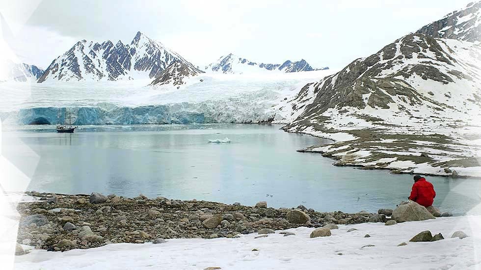 Lazkano pinta en el Ártico el cambio climático