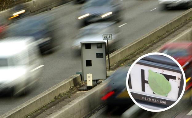 El imán en forma de hoja que engaña a los radares de la DGT