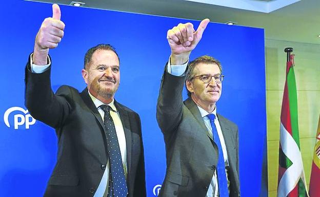Feijóo arropará al PP vasco con su tercera visita en cuatro meses