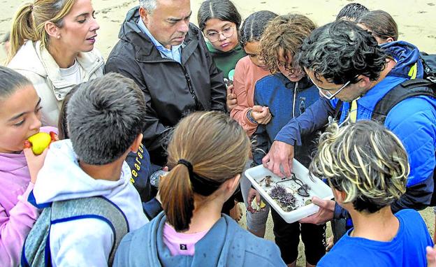 El programa medioambiental Azterkosta reúne a 140 escolares ermuarras en Deba