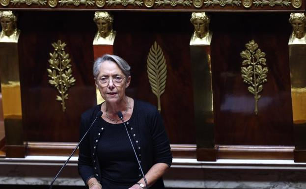 The French Prime Minister, Élisabeth Borne, this Wednesday in the National Assembly. 