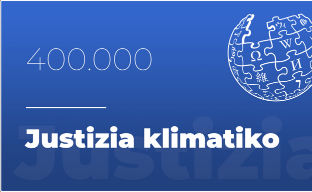 Euskarazko Wikipediak 400.000 artikuluen langa hautsi du
