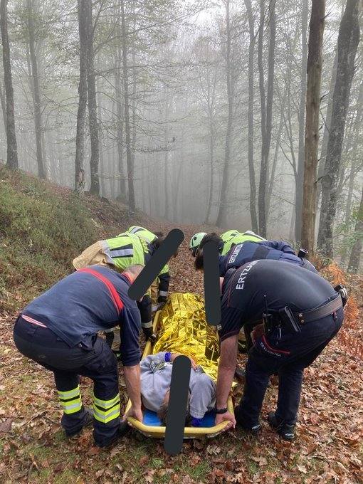 Rescatan a un montañero de 42 años en Urkiola tras romperse una pierna