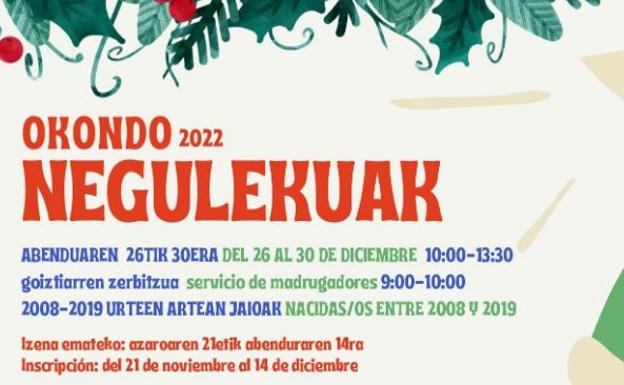 Okondoko negulekuetan izena emateko epea irekiko dute laster