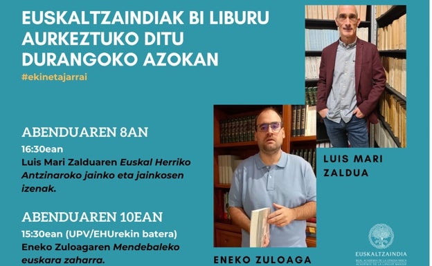 Euskaltzaindiak bi liburu aurkeztuko ditu Durangoko Azokan