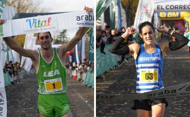 Urko Herrán y Nerea Egia, vencedores de la 44 edición de la Media de Vitoria