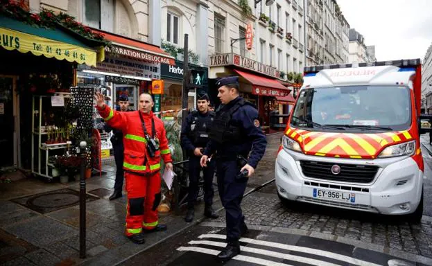 Police officers and firefighters deployed in the area.