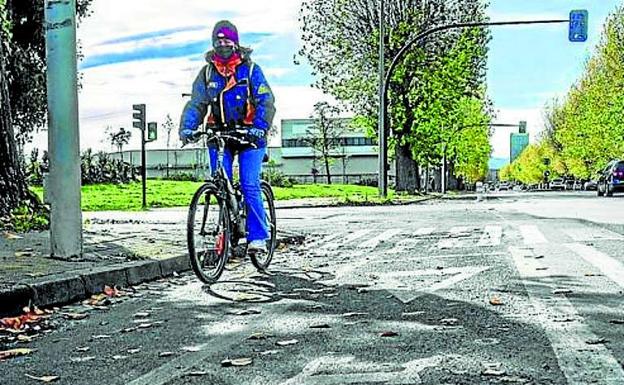 Arranque de la vía ciclista a Miñano a la que seguirán otras en Ayala y Rioja Alavesa