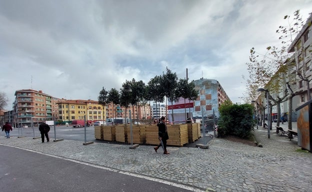 Llegan los primeros brotes verdes a las obras de la plaza de La Estación de Las Arenas