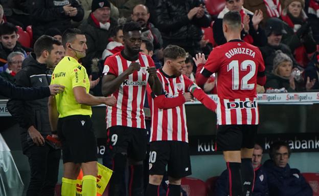 El Athletic salió sin Iñaki Williams y Muniain en el once inicial casi un año después ante un equipo de Primera