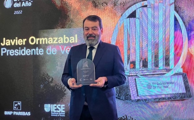 El presidente de Velatia, Javier Ormazabal, finalista del Premio Emprendedor del Año de EY