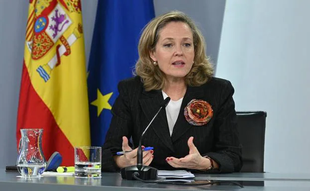 The economic vice president, Nadia Calviño. 