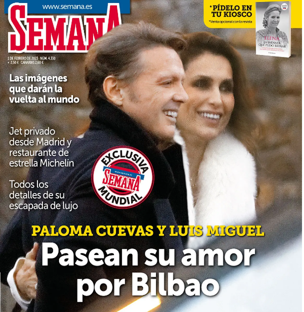 Paloma Cuevas y Luis Miguel, de escapada romántica en Bilbao