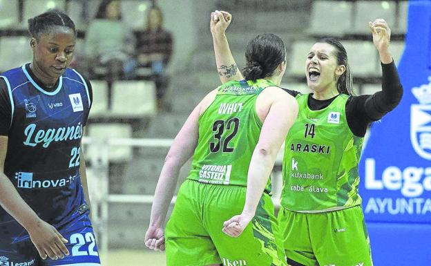 Victoria del Araski a golpe de triple en Leganés