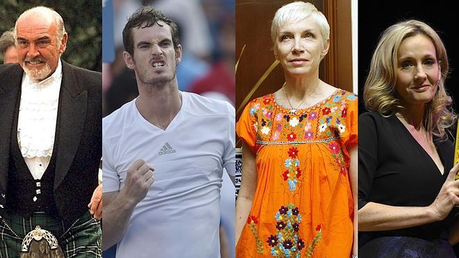 Sean Connery, Andy Murray, J.K. Rowling, Annie Lennox... Escocia divide a los famosos