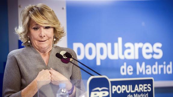 Esperanza Aguirre: «Siento profunda vergüenza»