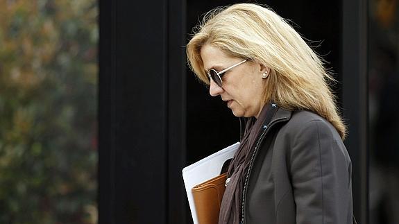 La infanta Cristina vuelve a recurrir la fianza de 2,7 millones