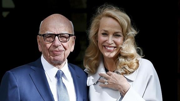 Rupert Murdoch y Jerry Hall ya son marido y mujer