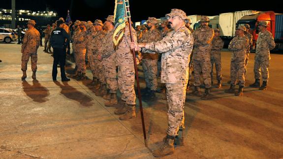 Salen desde Melilla los militares españoles que formarán parte de la misión internacional en Irak