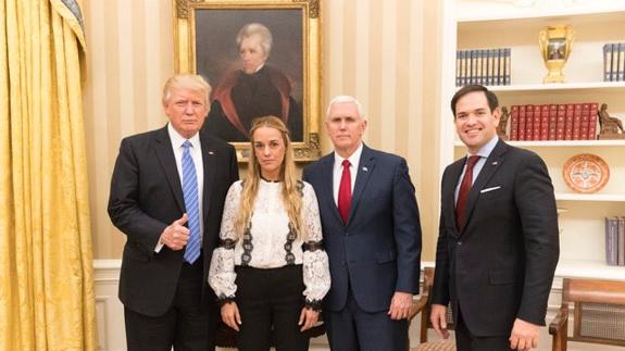 Trump pide la liberación de Leopoldo López tras recibir a Tintori en la Casa Blanca