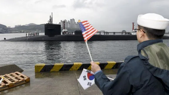 EE UU envía un submarino nuclear a la península de Corea en pleno ambiente de tensión