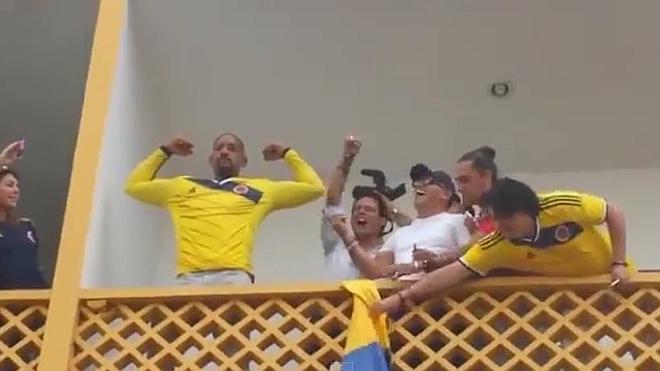 Así celebró Will Smith el triunfo de Colombia