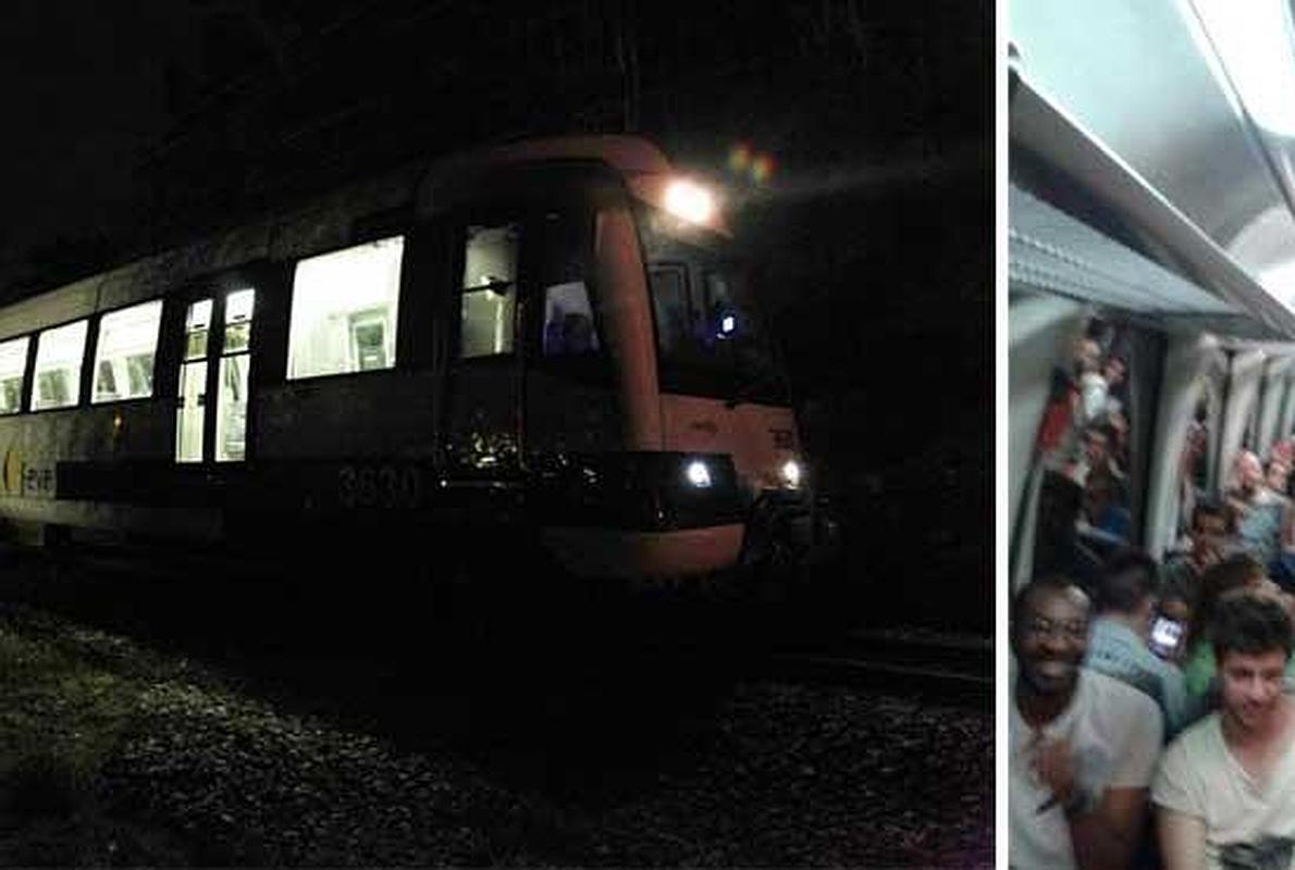 Un tren de Feve, "fuera de control" en la noche de Asturias
