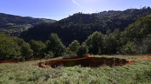 Derrumbamiento en las obras del TAV en Gipuzkoa