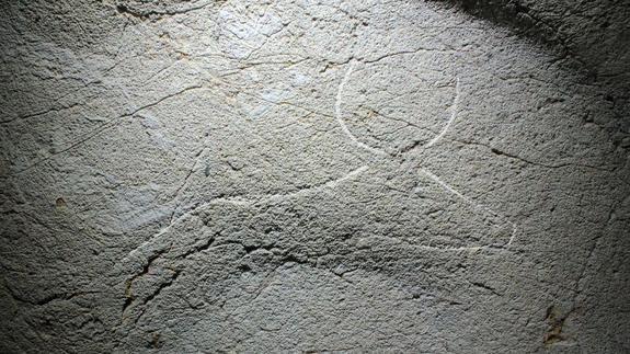 Nuevo hallazgo de arte rupestre paleolítico en la cueva de Erlaitz