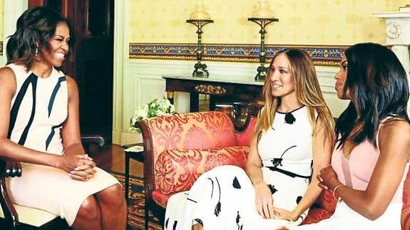 Michelle Obama se alía con Sarah Jessica Parker